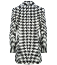Dlouhé dvouřadé kostkované sako TWEED
