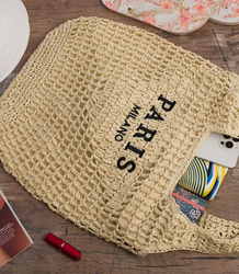 PARIS MILANO letní pletená taška přes rameno