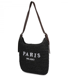 PARIS MILANO pletená kabelka s řemínkem z ekokůže