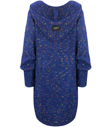 Dlouhý tlustý svetr CARDIGAN bufetový rukáv