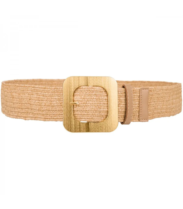 Pletený dámský opasek s velkou sponou