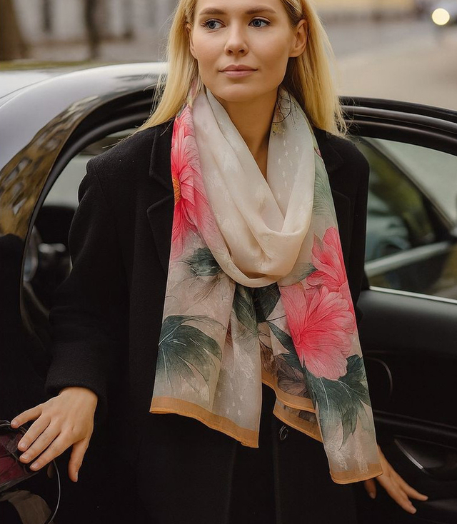 Dámský vzorovaný šátek 70x180