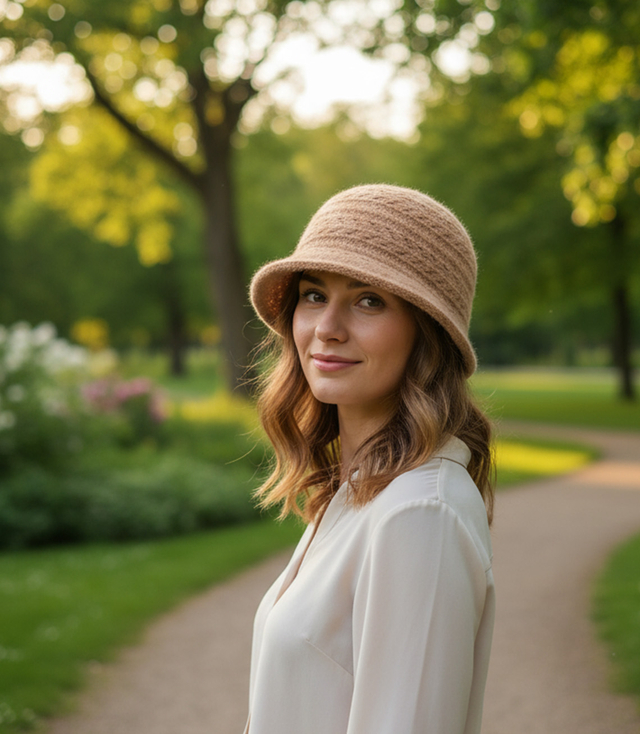 Dámský kostkovaný klobouk