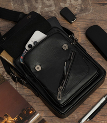 Pánská malá obdélníková polstrovaná taška elegantní