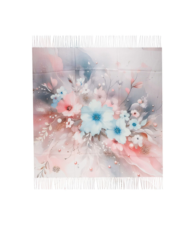 Dámská šála s květinovým vzorem 180x70