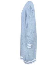 Teplý měkký svetr LONG s pruhy