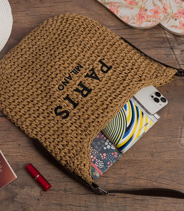 PARIS MILANO pletená kabelka s řemínkem z ekokůže