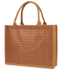 Nákupní taška PARIS MILANO pletená letní plážová taška velká ekologická taška