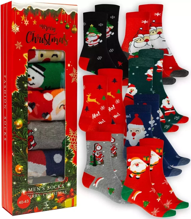Vánoční ponožky 7-pack pánské ponožky