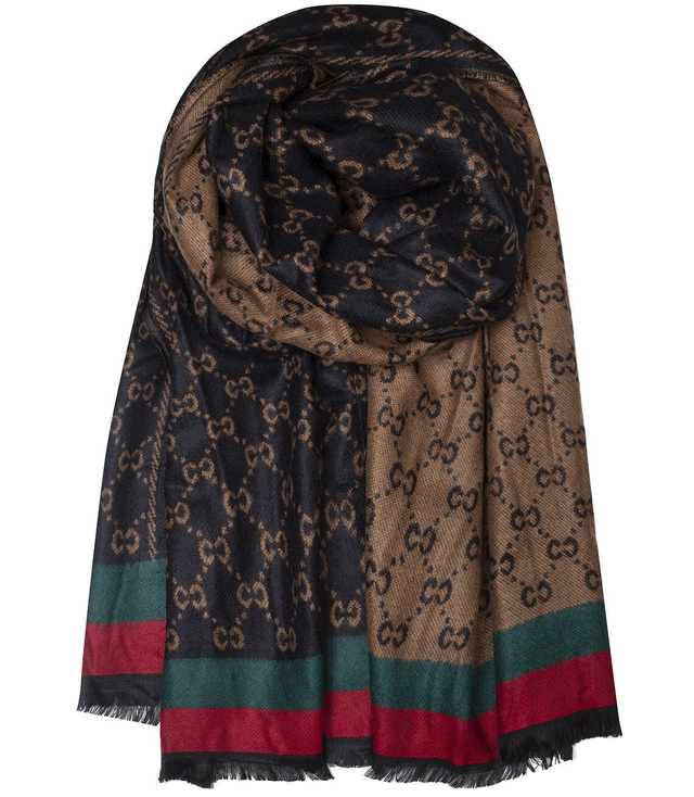 Oboustranná šála s elegantním vzorem