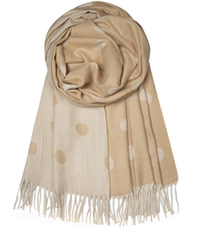 Tkaná šála šátek s puntíky 2 barvy