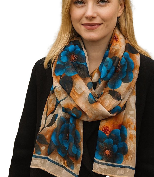 Dámský vzorovaný šátek 70x180