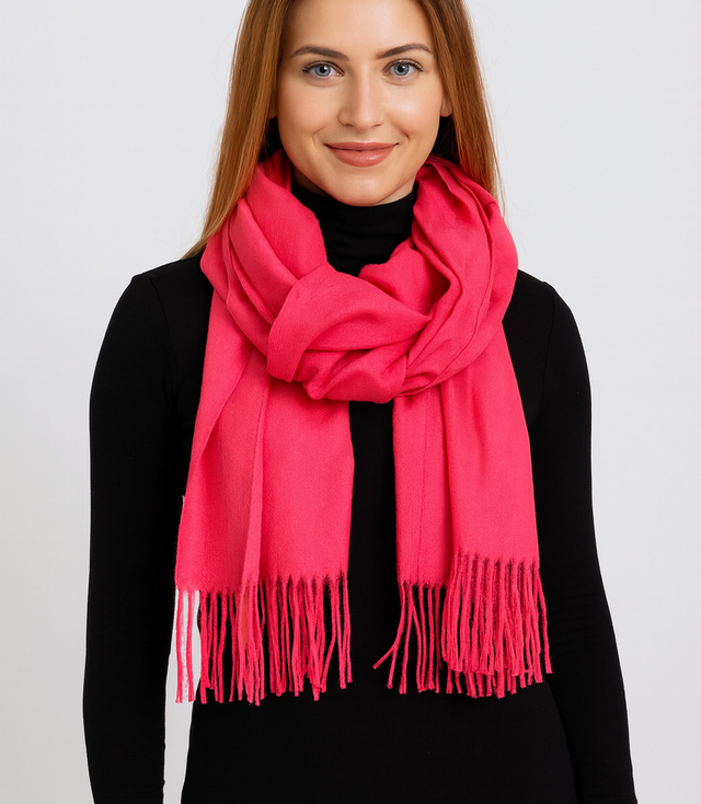 Měkká velká šála s třásněmi klasická