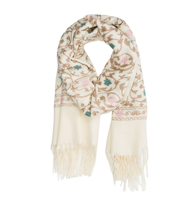 Dámská vzorovaná šála s třásněmi 