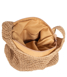 Velká tkaná slaměná taška