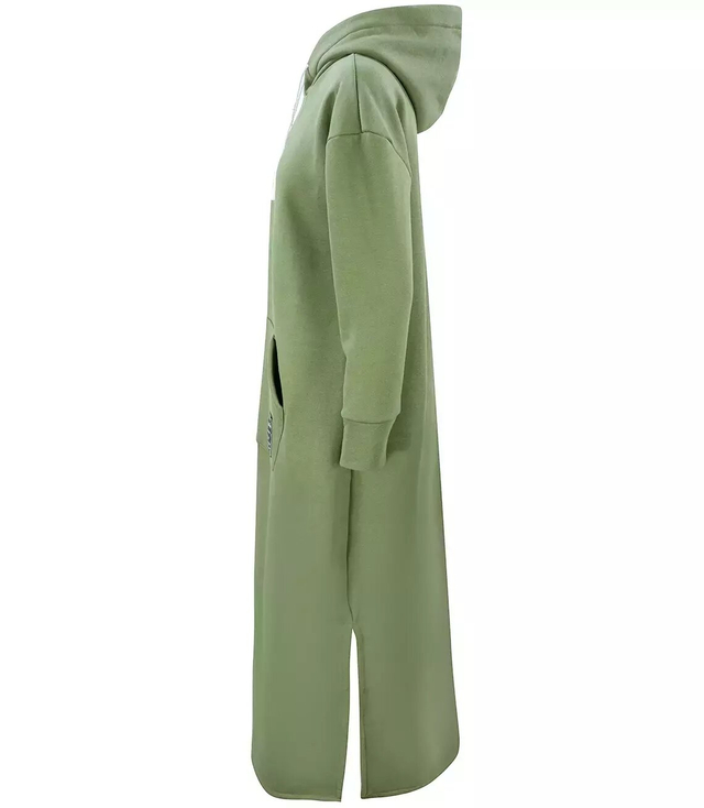 Dlouhé mikinové oversize šaty