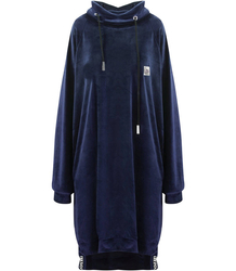 Šaty Velurová mikina s nápisem