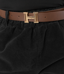 Manšestrové kalhoty s páskem CITY SOFT