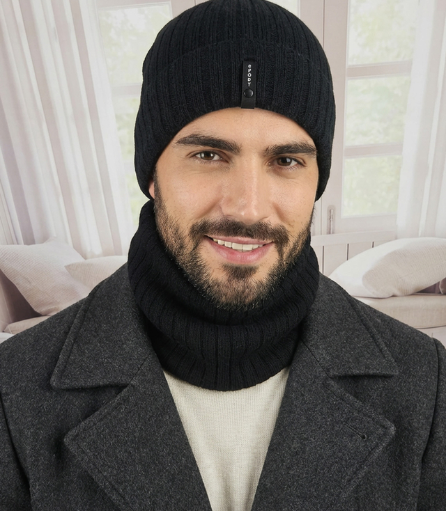 Pánský pletený zateplený komín - univerzální, zimní