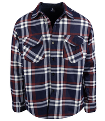 Teplá pánská kostkovaná košile s hřejivými knoflíky klasického střihu