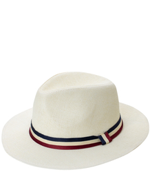 Pánský panamský klobouk s tříbarevným pruhem