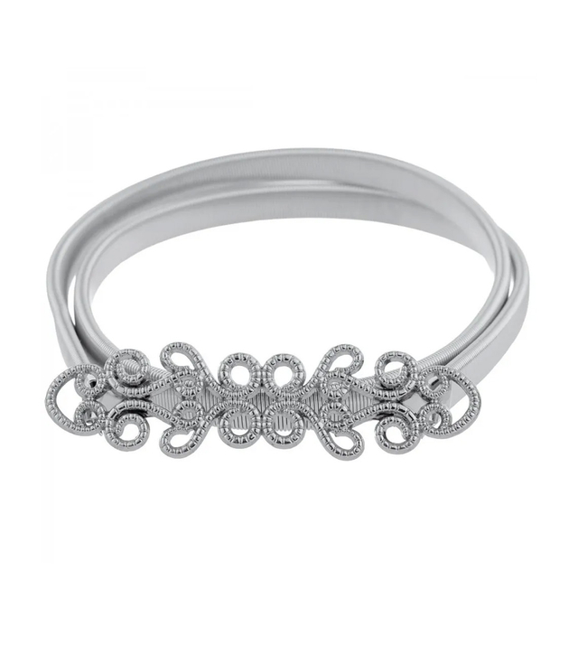 Dámský pásek s ozdobnou sponou k šatům