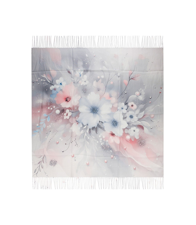 Dámská šála s květinovým vzorem 180x70