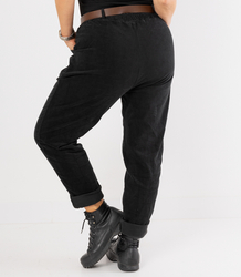 Manšestrové kalhoty s páskem CITY SOFT