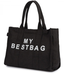 Velká jednobarevná nákupní taška s nápisem "My Bestbag