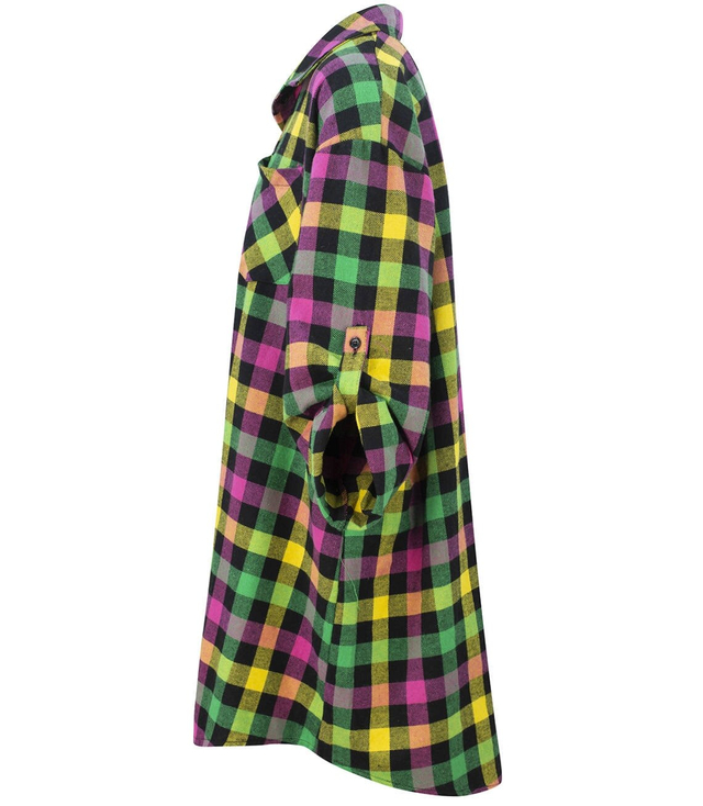 Dlouhá flanelová košile Flanelová kontrola