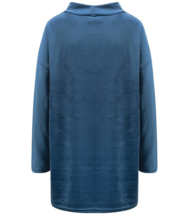 Volná velurová tunika PLUS SIZE