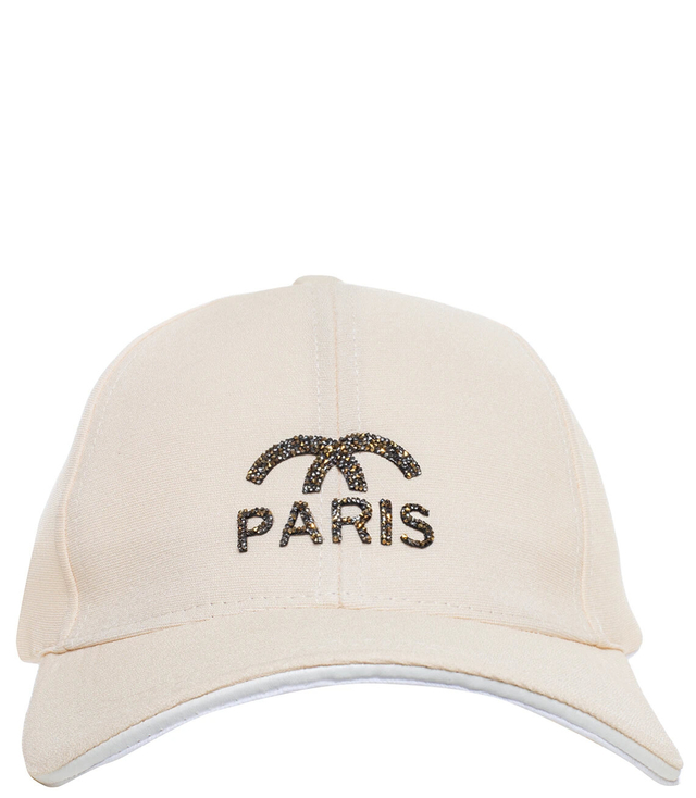 Dámská čepice Beanie Cap zdobená nápisem PARIS z krystalů