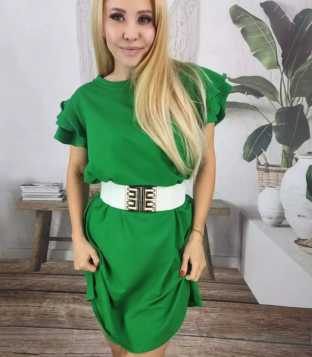 Bavlněné jednoduché šaty s volánky