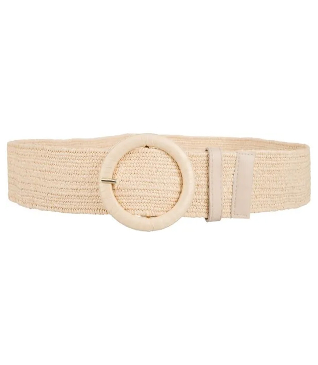 Pletený dámský opasek s velkou sponou