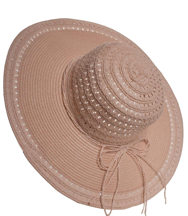 Elegantní dámský prolamovaný slaměný klobouk