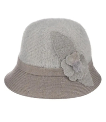 Dámský klobouk cloche patch flower