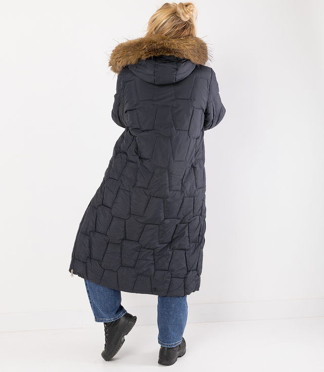 Dlouhá prošívaná zimní bunda URBAN LONG PUFF PLUS SIZE