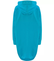 Oversized hladká mikina parka s dlouhými zády