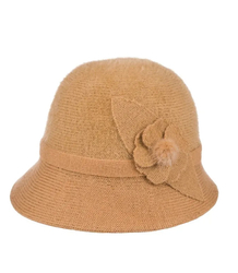 Dámský klobouk cloche patch flower
