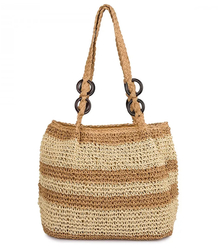 Boho kabelka z rafie s nastavitelným silnějším popruhem