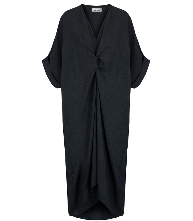 Volné oversize tunikové šaty s ozdobným předním dílem CLEO