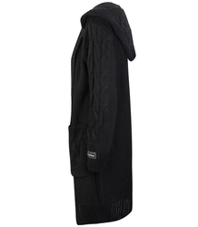 Kardigan Dlouhý tlustý svetr Kostkovaná vlna