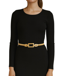 Dámský pásek s ozdobnou sponou k šatům