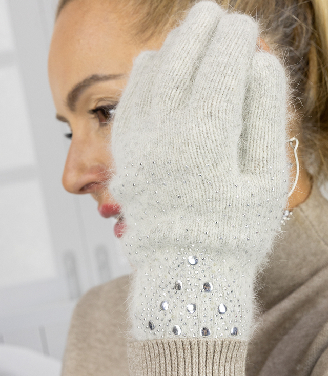 Dámské elegantní rukavice se zirkony