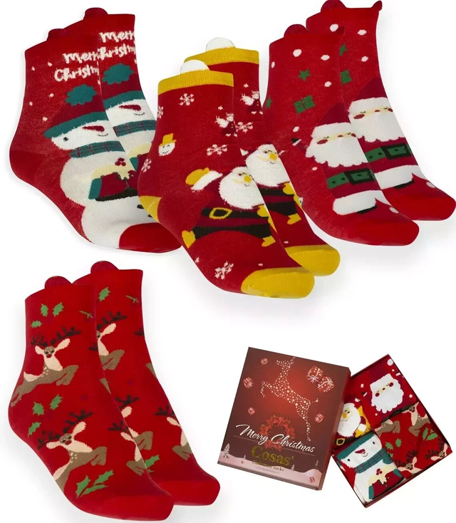 Vánoční ponožky 4-pack MIKOLAJ