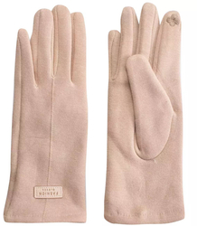 Dámské pletené rukavice zateplené kožešinou classic