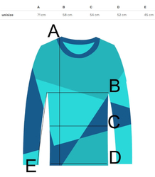 Dlouhý teplý pruhovaný svetr IZA