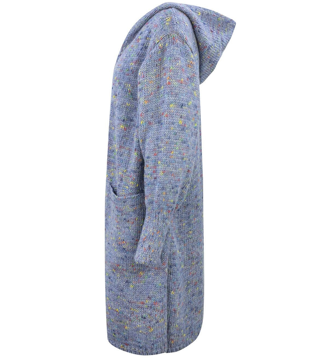 Dlouhý tlustý svetr CARDIGAN bufetový rukáv