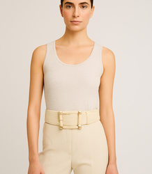 Pletený dámský opasek s velkou sponou