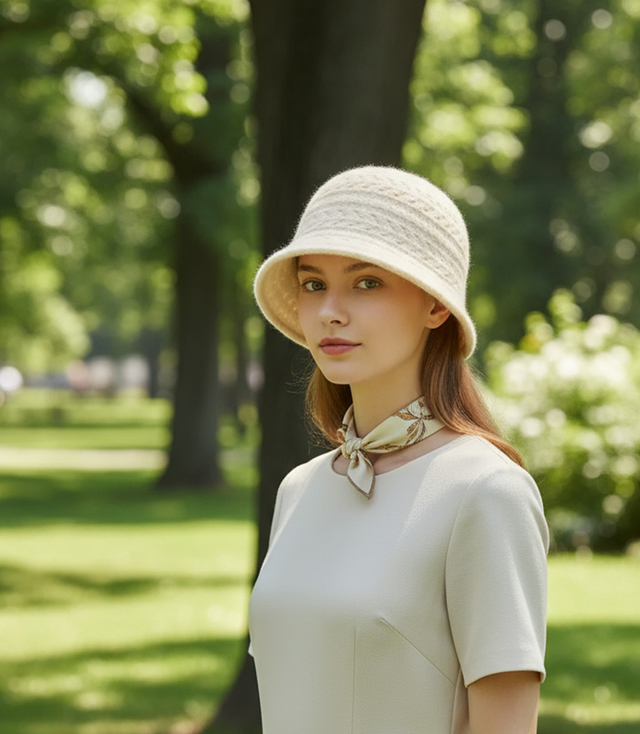 Dámský kostkovaný klobouk